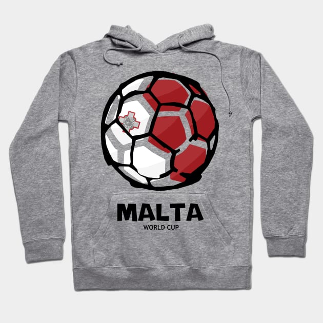 Malta Football Country Flag Hoodie by KewaleeTee